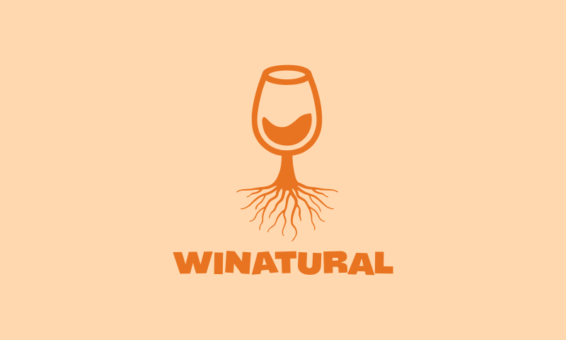 Winatural - Natural wine brand logo design