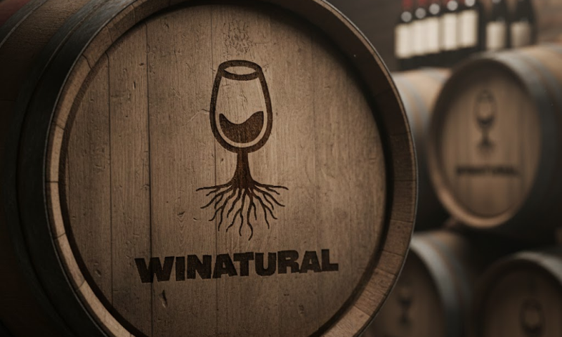 Natural wine branding mockup